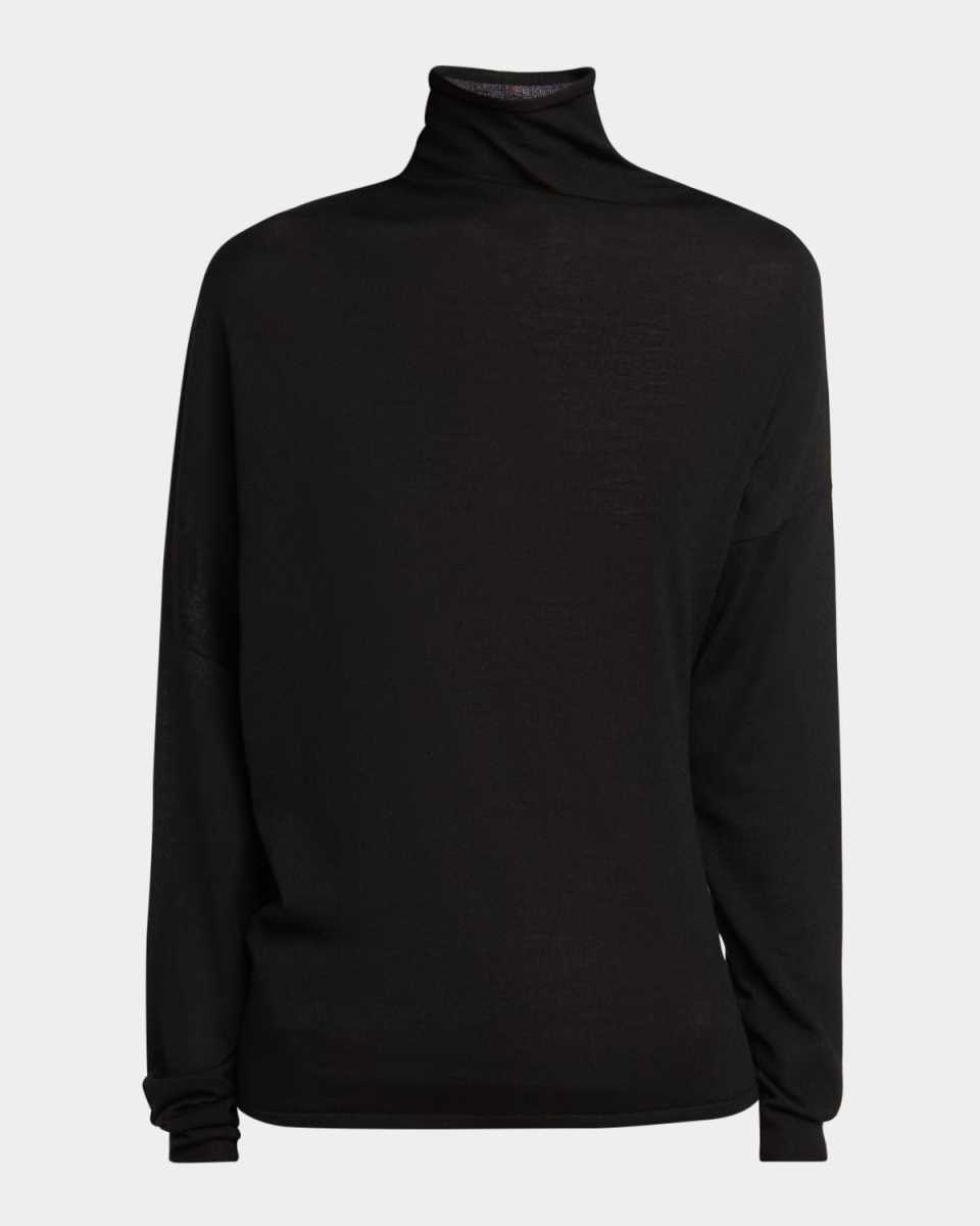 x Qiu Hao Wool and Silk Turtleneck